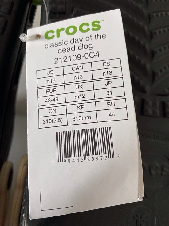 Crocs‎ Day Of The Dead Classic Clogs Skull 212109-0C4 Dia De Muertos Men’s Sz 13 main image 7